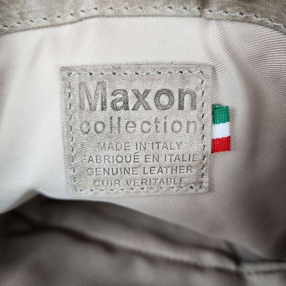 Maxon Shoulder Bag Italian Natural Leather Crossbody Messenger Purse Handbag - Picture 3 of 16